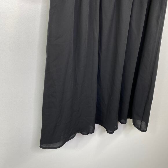 Everly Black Gold Layered Sleeveless Flowy Dress Women's Size Medium M - Picture 3 of 7